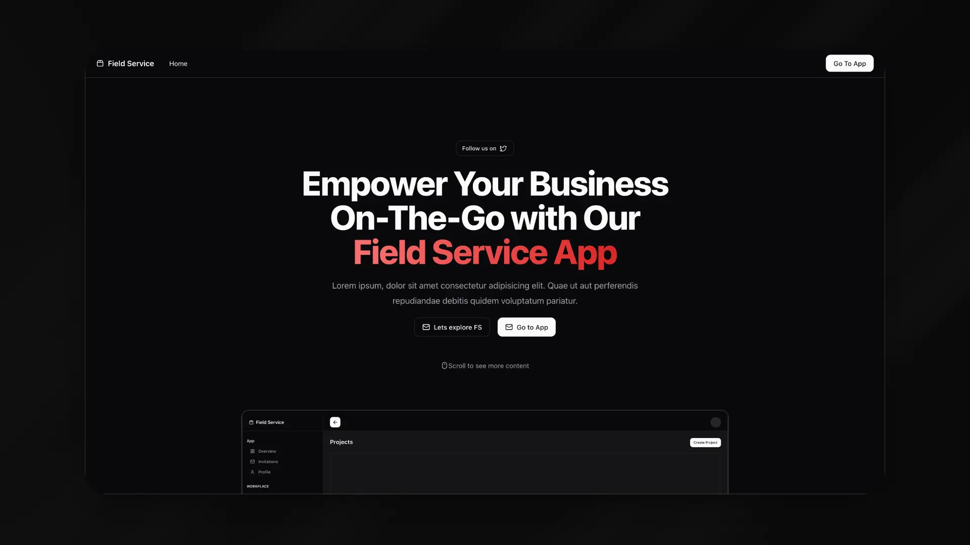 Field Service App preview